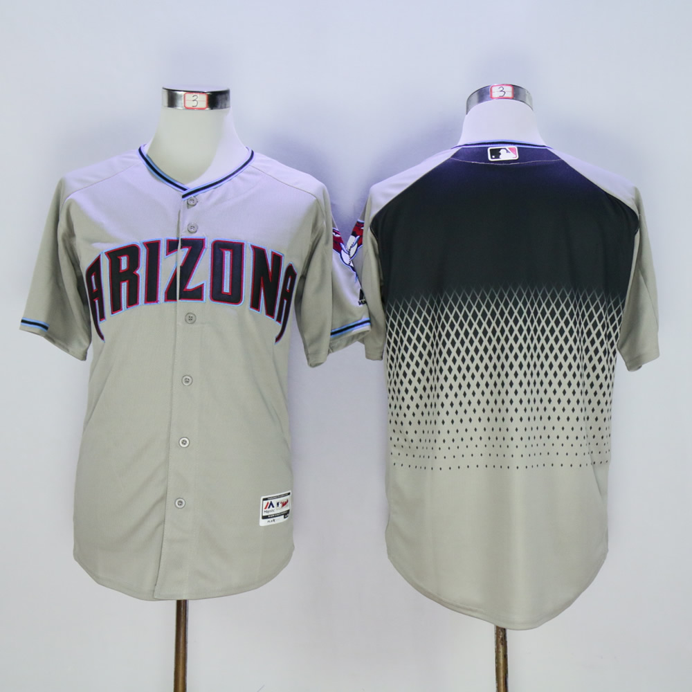 Men Arizona Diamondback Blank Grey MLB Jerseys2->arizona diamondback->MLB Jersey